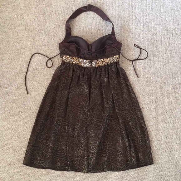 ‼️PRICE DROP‼️Oleg Cassini coffee/gold mini. - Picture 3 of 7